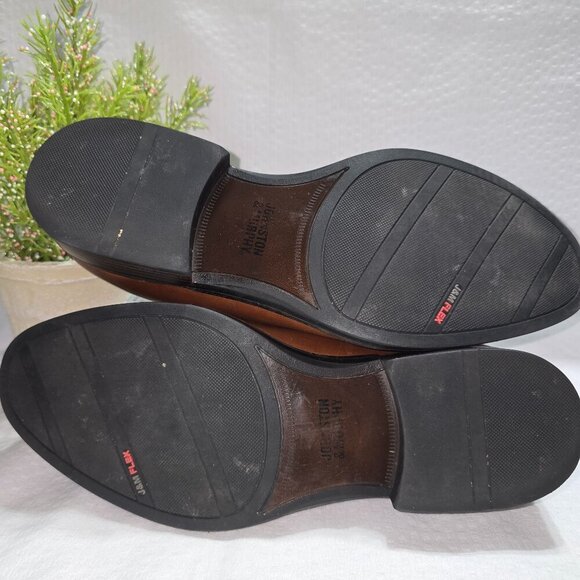 JOHNSTON AND MURPHY FLEX PENNY LOAFERS LEATHER BROWN MENS SIZE  EUC - Picture 2 of 10